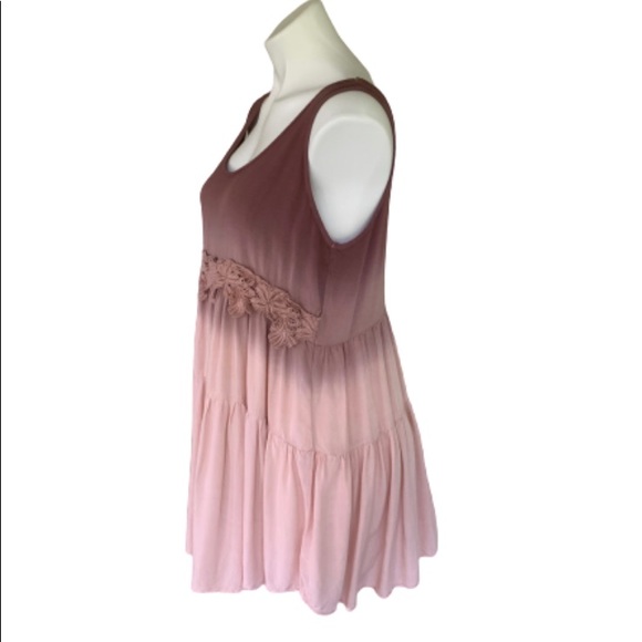 Pink Ombre” Women’s Sleeveless Tunic. Size Small - Picture 2 of 6